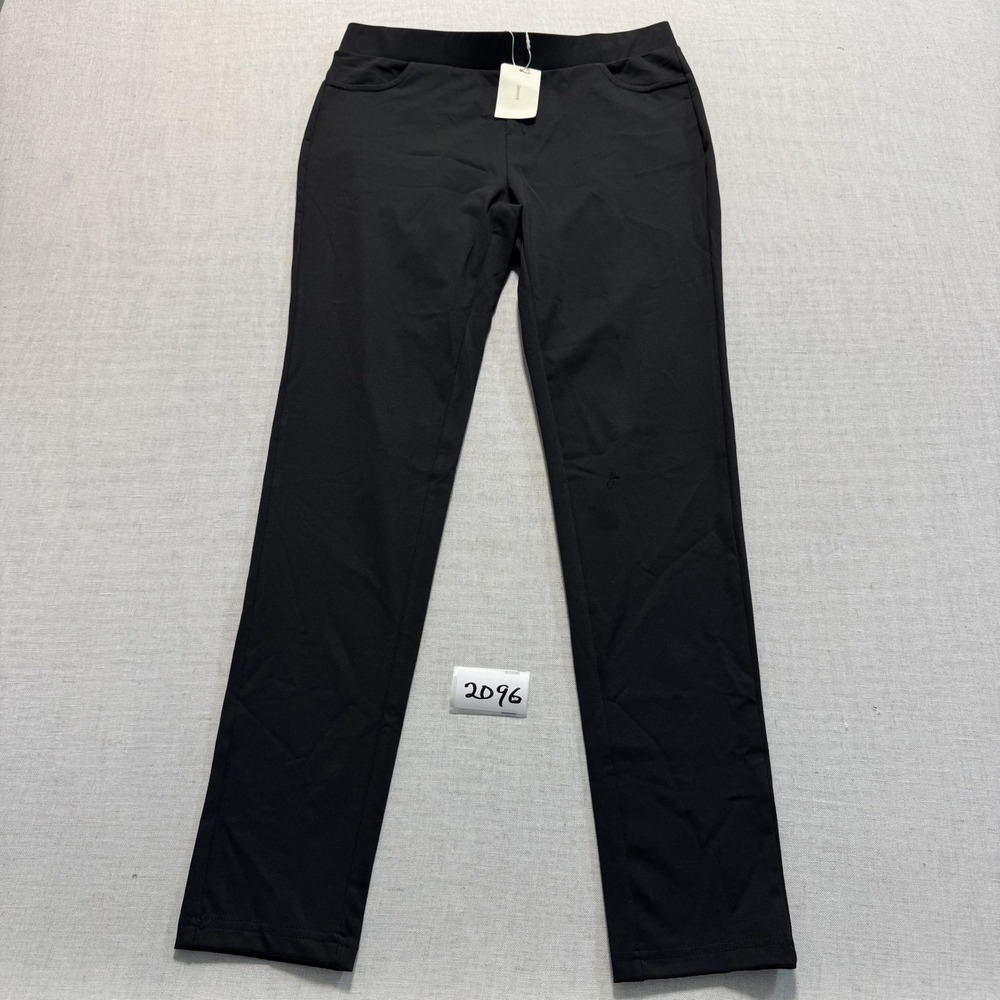Bamans Pull On Dress Pants Womens Sz L Black New